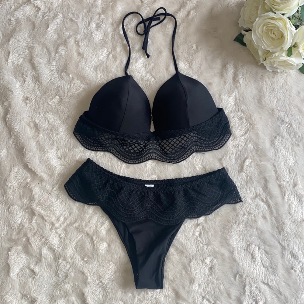 ZAFUL BLACK LACE BIKINI NEW